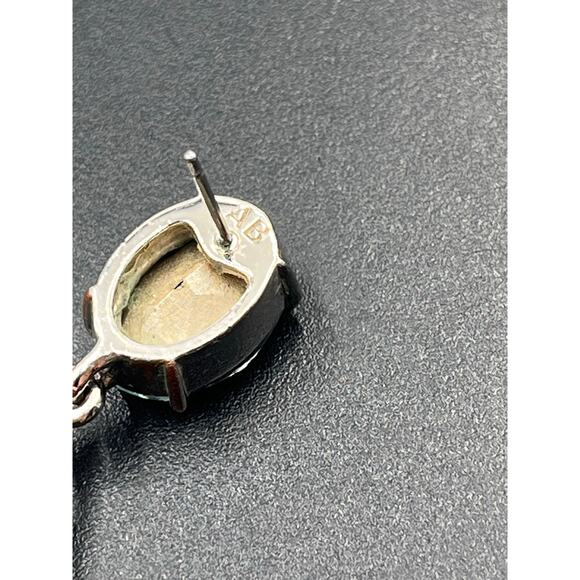 Alexis Bittar Black Gunmetal Blue Green Crystal Large Teardrop *Single Earring - Picture 5 of 10